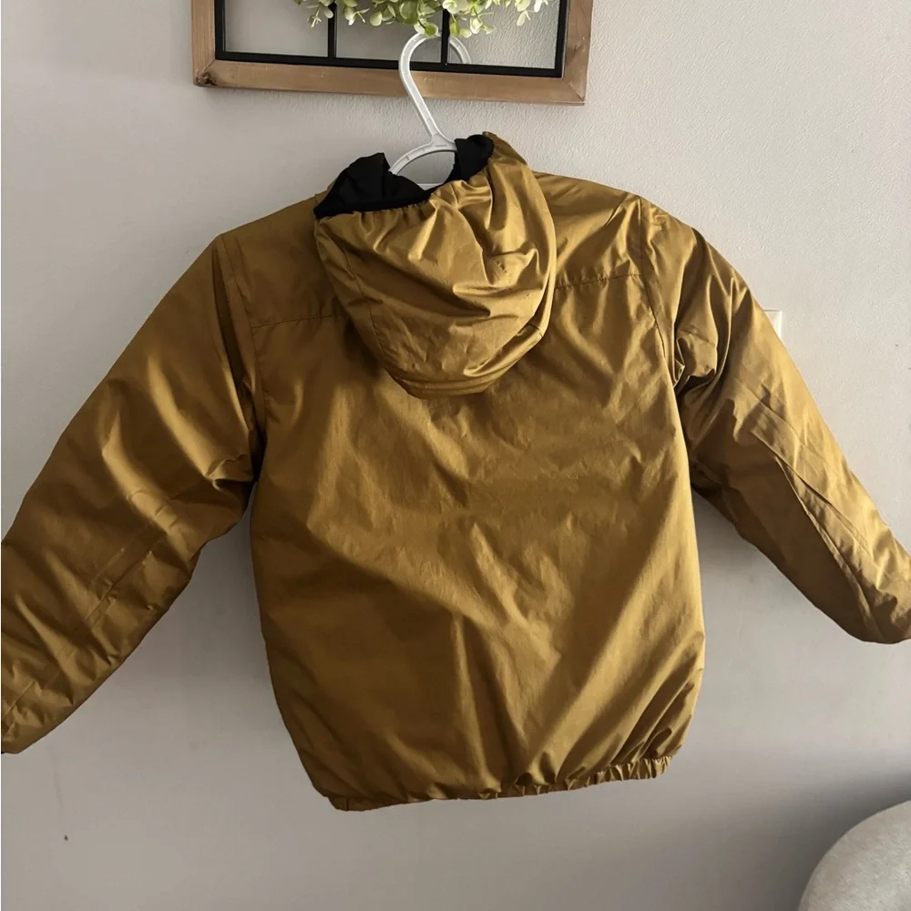 The North Face Kids Two-Tone Black and Mustard Puffer Jacket